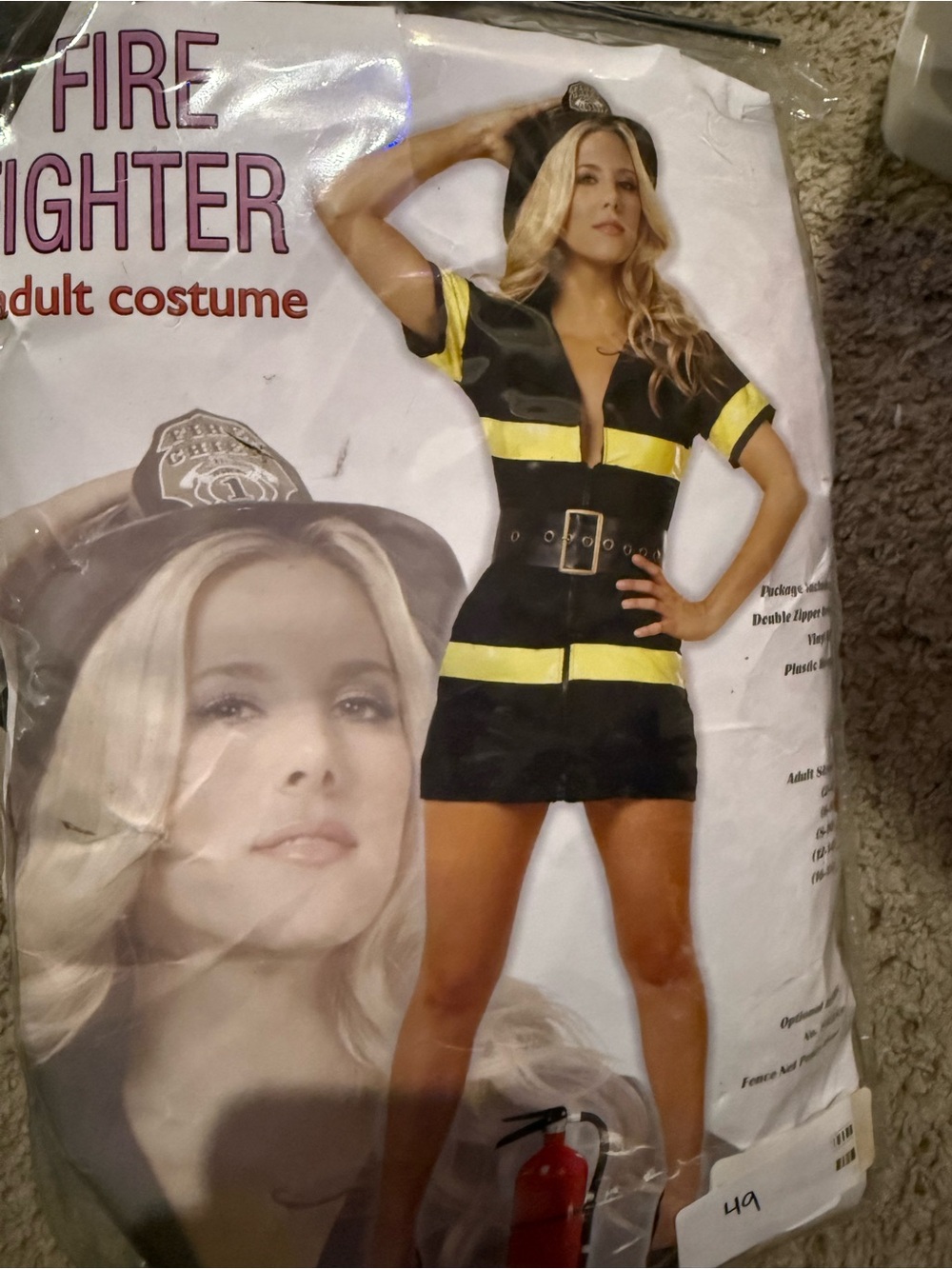 Firefighter adult Costume size 6-8 new s/m